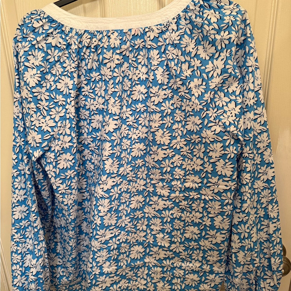 Lilly Pulitzer Camryn lunar blue palm beach petals tunic size XL worn once - Picture 5 of 7